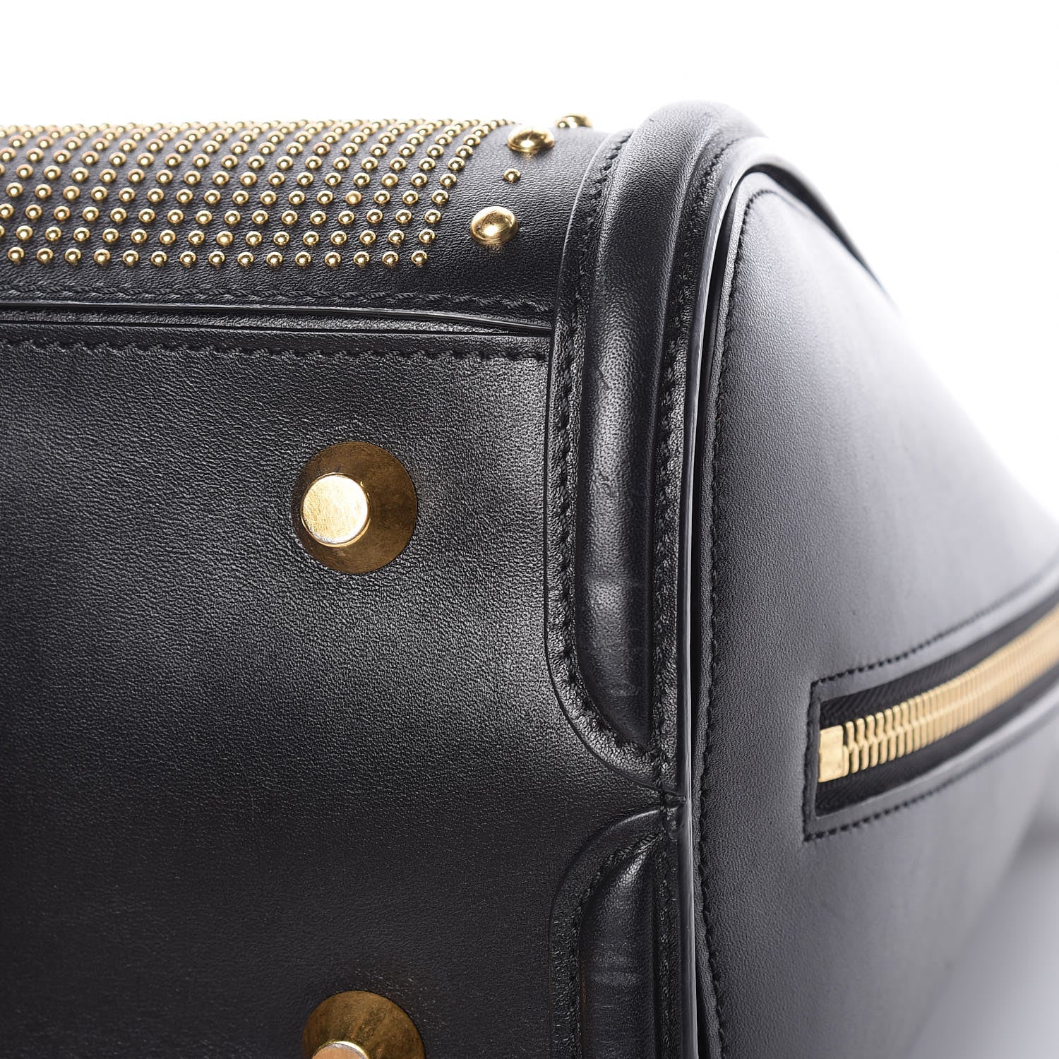 Alexander McQueen Calfskin Studded Large Heroine Black 15 of 24