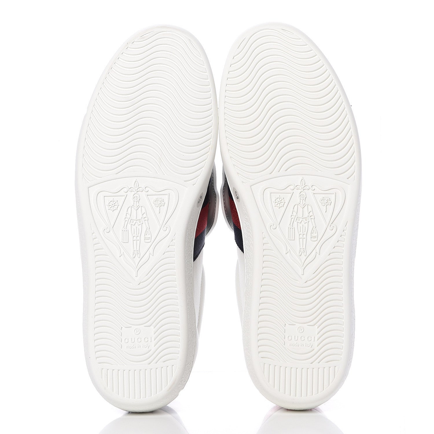 Gucci Calfskin Ayers Web Tiger Embroidered Mens Ace Sneakers 8.5 White 7 of 12