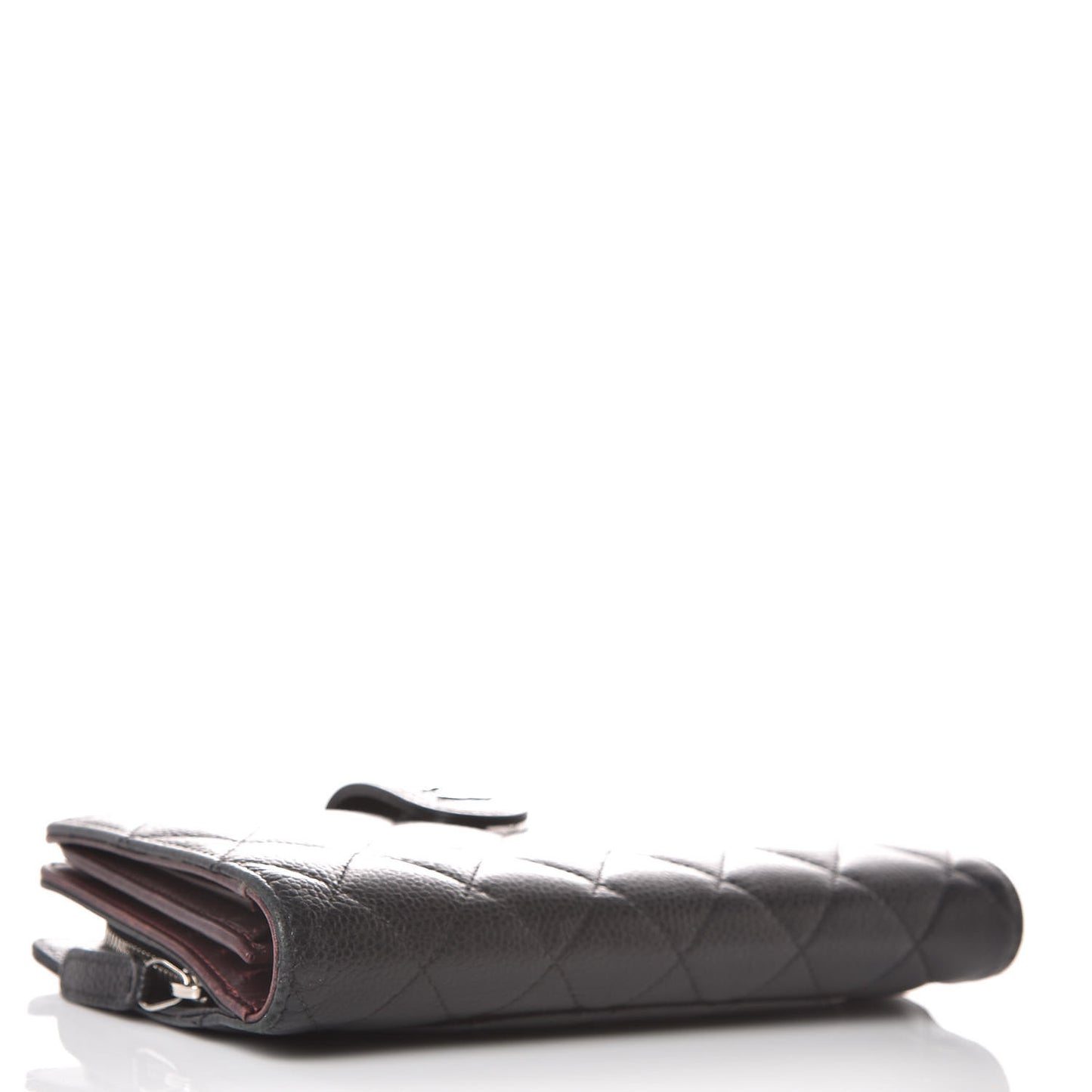 Caviar Quilted CC French Wallet Black