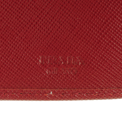 Prada Saffiano Bi-Fold Wallet Red 6 of 7
