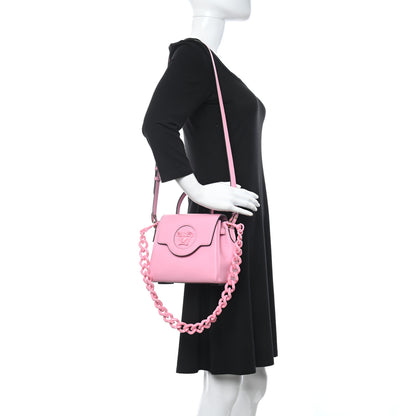 Versace Grained Calfskin Medusa Small Top Handle Handbag Pink 2 of 9