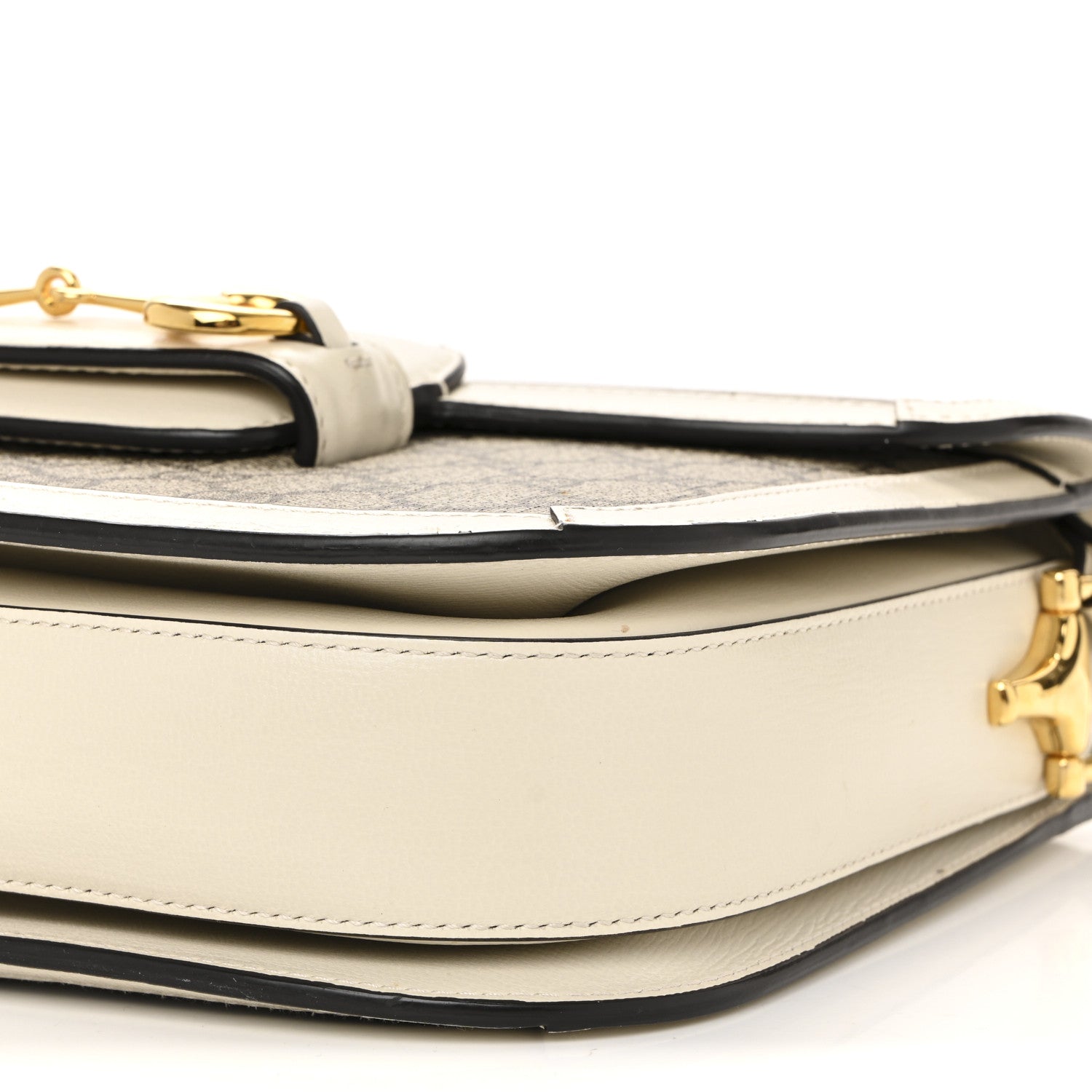Gucci GG Supreme Monogram Horsebit 1955 Shoulder Bag Beige Mystic White 10 of 13