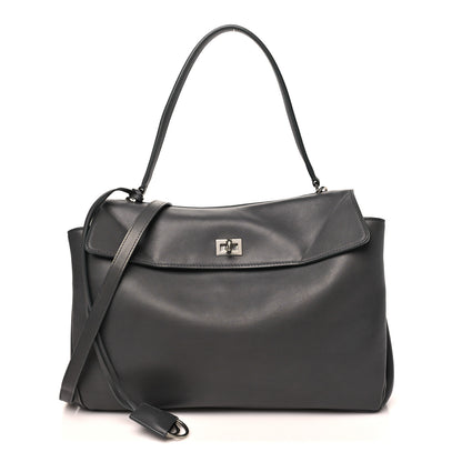 Balenciaga Natural Smooth Calfskin Medium Rodeo Top Handle Handbag Grey 1 of 11