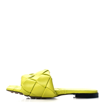 Bottega Veneta Nappa Maxi Intrecciato Lido Flat Sandals 37 Kiwi 1 of 8