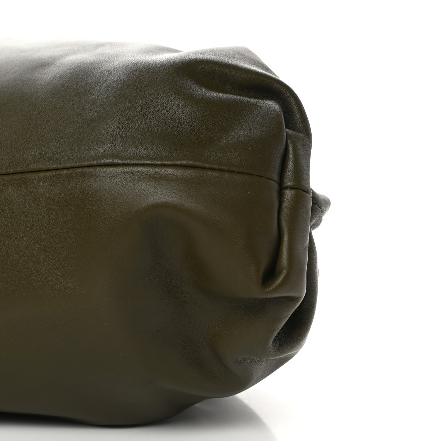 Smooth Butter Calf The Pouch Oversized Clutch Kaki Fondent