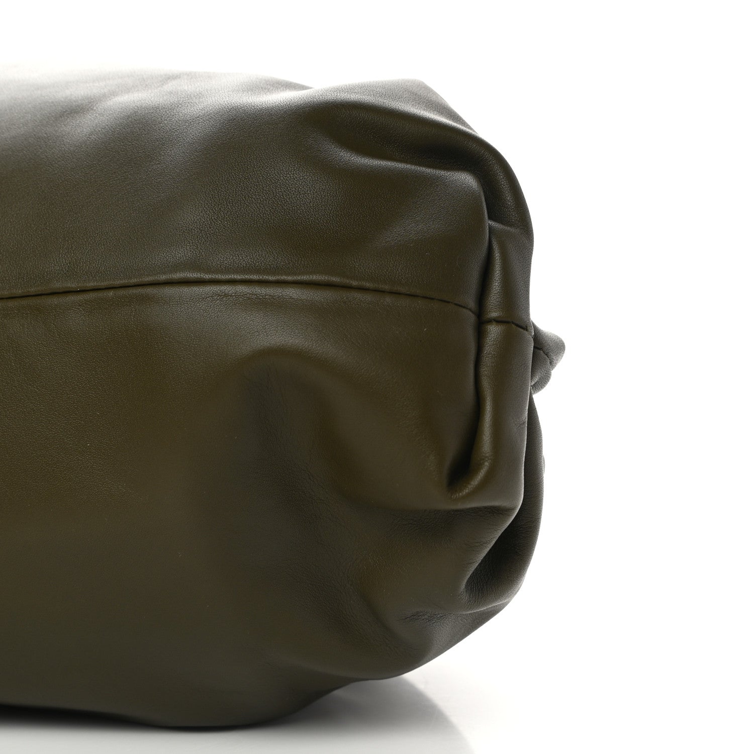Bottega Veneta Smooth Butter Calf The Pouch Oversized Clutch Kaki Fondent 9 of 9
