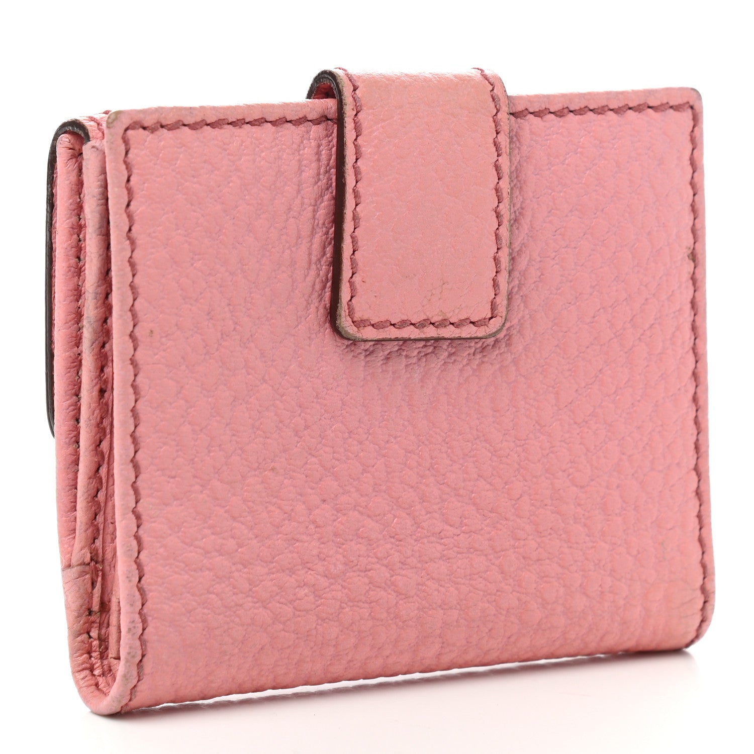 Gucci Calfskin Bamboo French Wallet Pink 3 of 8