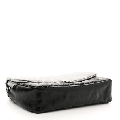 Chanel Vinyl Quilted Jumbo Melrose Degrade Flap Black 4 of 10