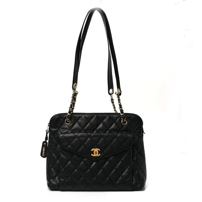 Chanel Caviar Quilted Flap Shoulder Bag Black 1 of 9