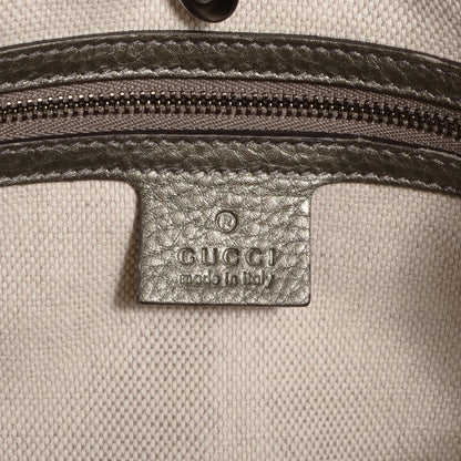 Gucci Metallic Pebbled Calfskin Medium Soho Chain Shoulder Bag Sasso 6 of 7