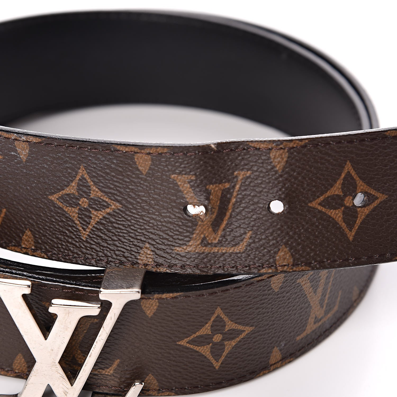 Louis Vuitton Calfskin Monogram 40mm LV Initiales Reversible Belt 110 44 Black 6 of 8