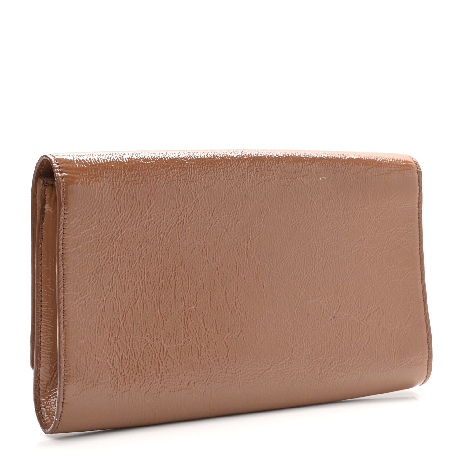 Saint Laurent Patent Calfskin Large Belle De Jour Clutch Nude 3 of 9