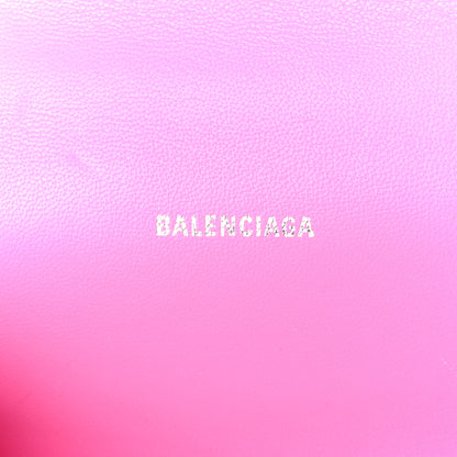 Balenciaga Shiny Calfskin Crocodile Embossed Hourglass Top Handle Bag XS Baby Pink 6 of 10