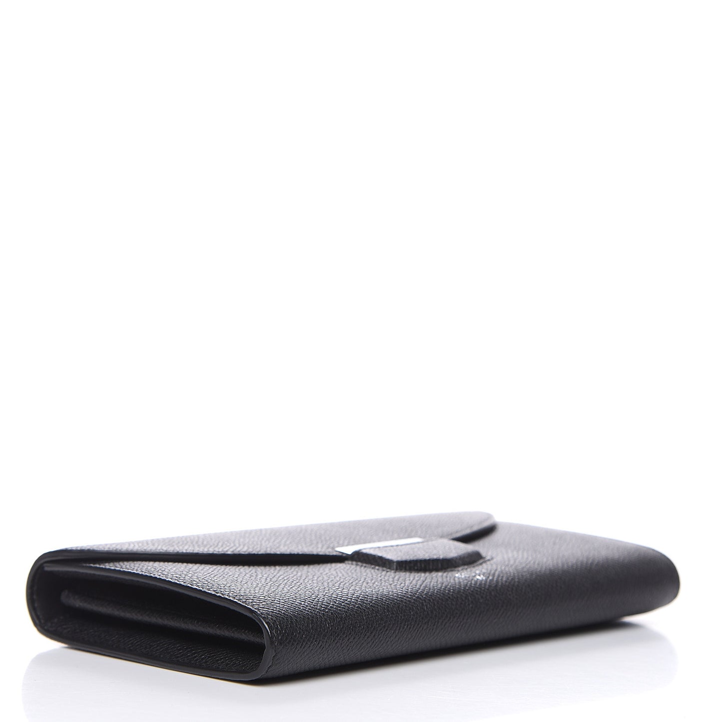 Grained Calfskin Large Trotteur Multifunction Flap Wallet Black