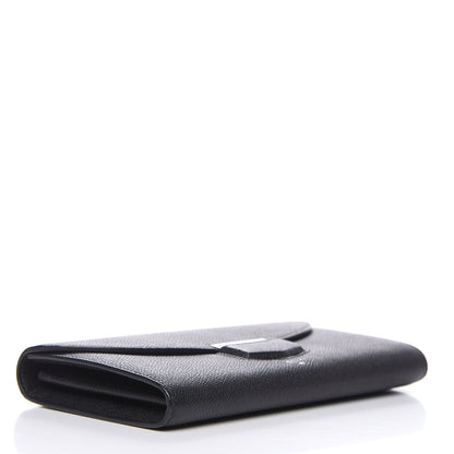 Celine Grained Calfskin Large Trotteur Multifunction Flap Wallet Black 4 of 8