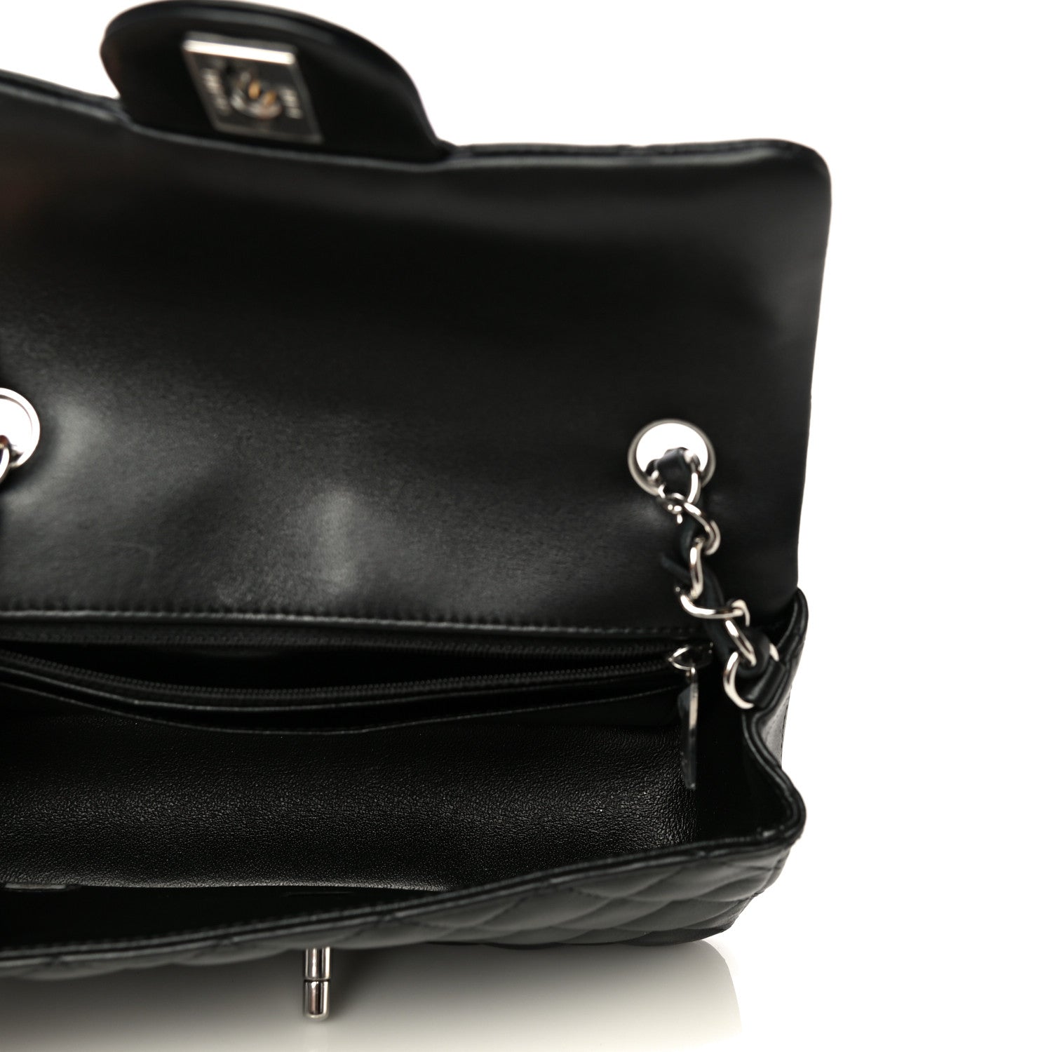 Chanel Lambskin Quilted Mini Rectangular Flap Black 5 of 14