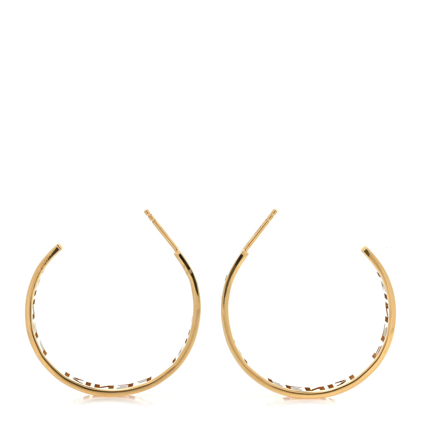 Bronze Small Signature Hoop Earrings Gold