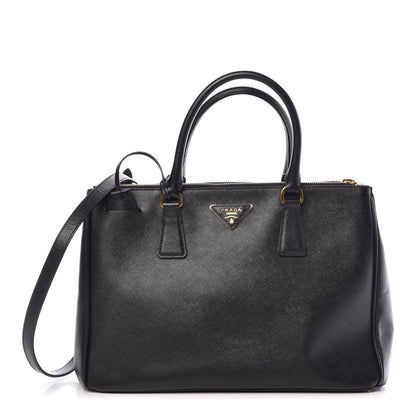 Prada Saffiano Medium Galleria Double Zip Tote Black 2 of 7