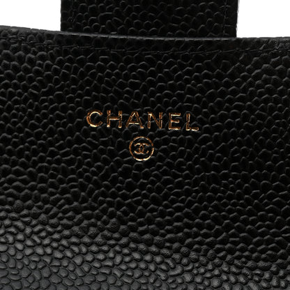 Chanel Caviar Quilted Long Flap Wallet Black 6 of 8