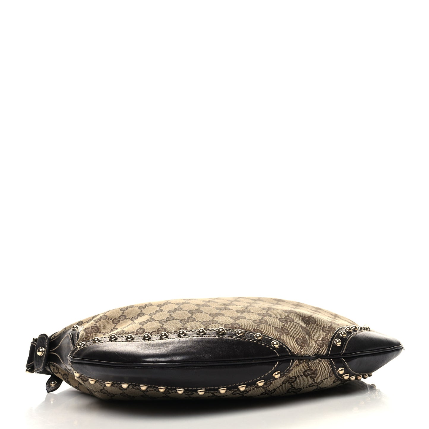 Monogram Web Studded Pelham Shoulder Bag Dark Brown