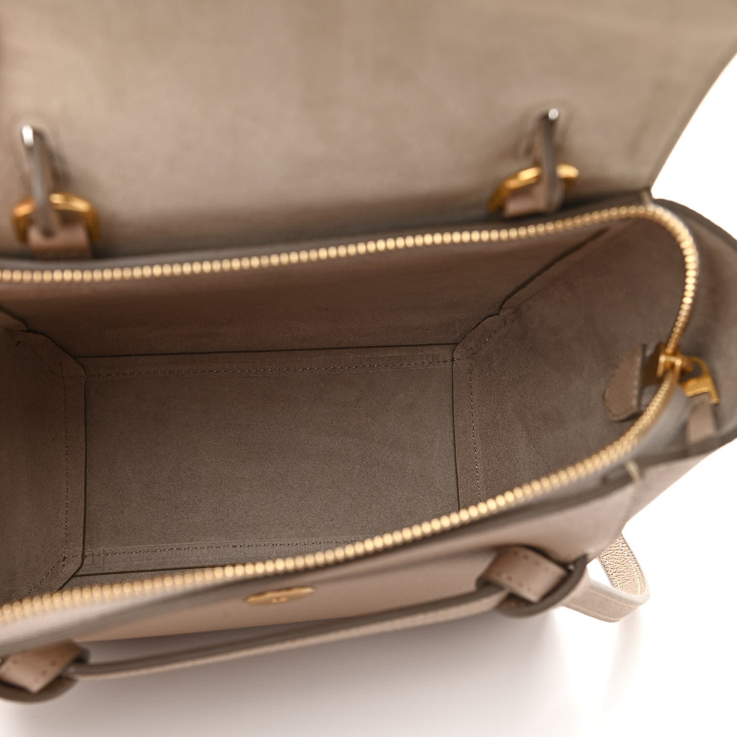 Grained Calfskin Nano Belt Bag Light Taupe