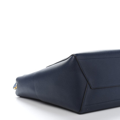 Celine Soft Grained Calfskin Sangle Bucket Bag Navy Blue 7 of 10