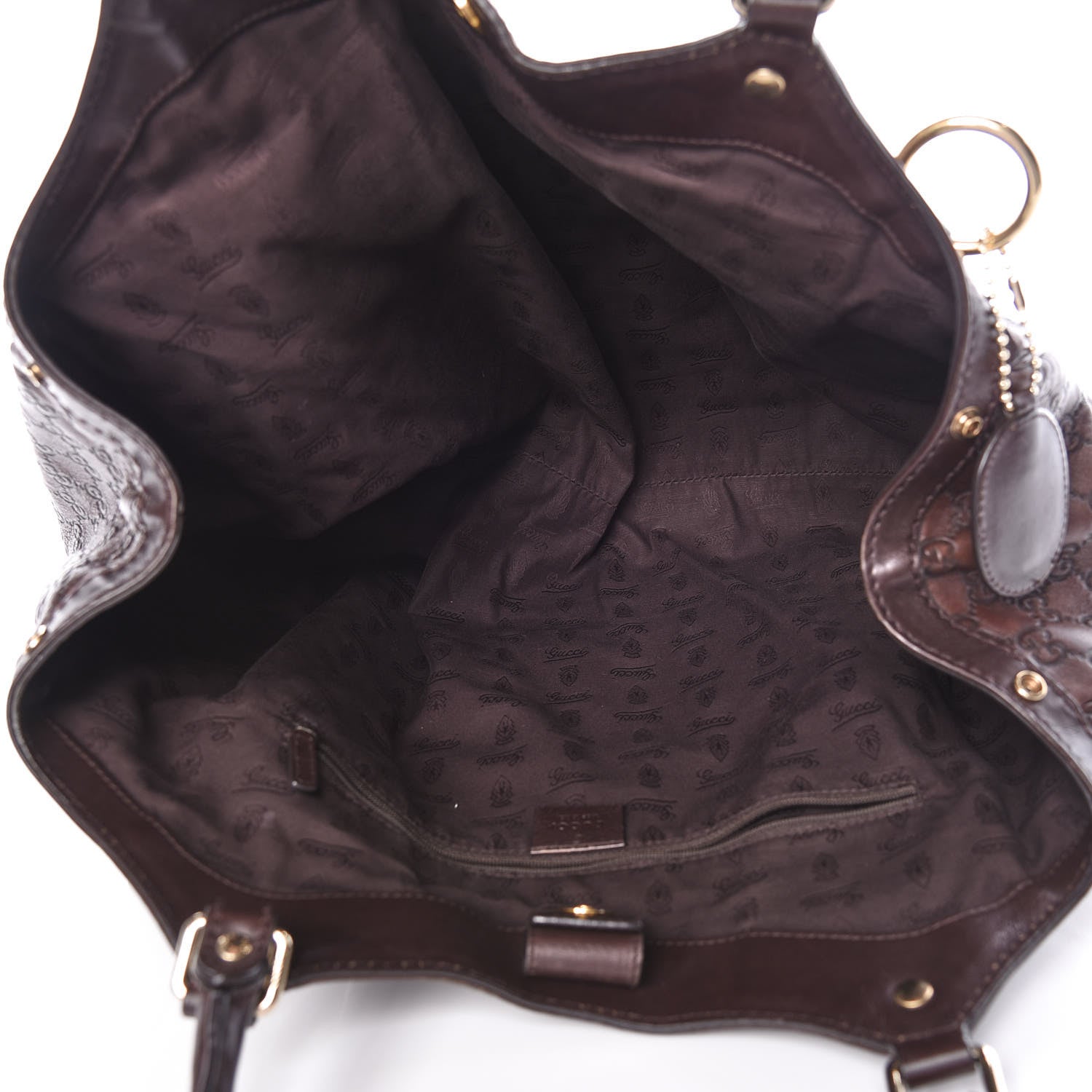Gucci Guccissima Signature Large Sukey Tote Chocolate 7 of 9