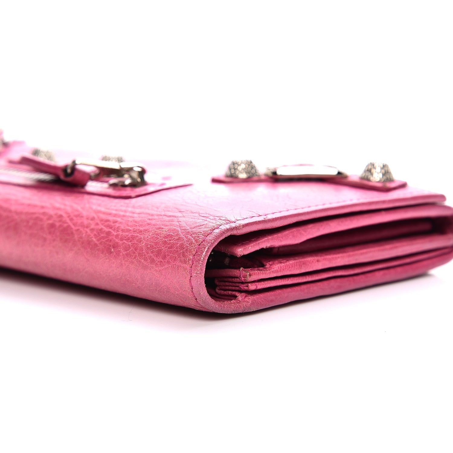 Balenciaga Agneau Giant 12 Silver Hardware Money Wallet Cyclamen 11 of 12