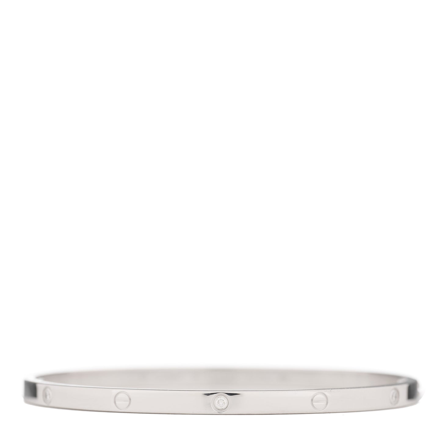 18K White Gold 6 Diamond Small LOVE Bracelet 18
