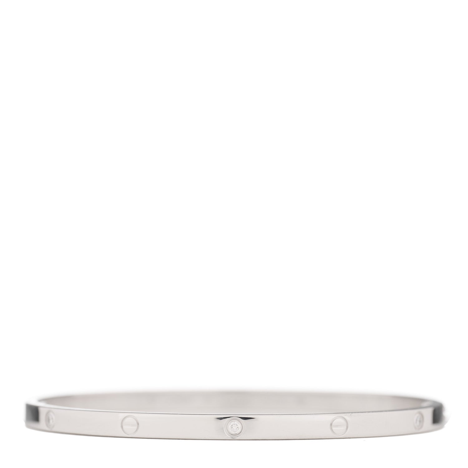 Cartier 18K White Gold 6 Diamond Small LOVE Bracelet 18 2 of 5