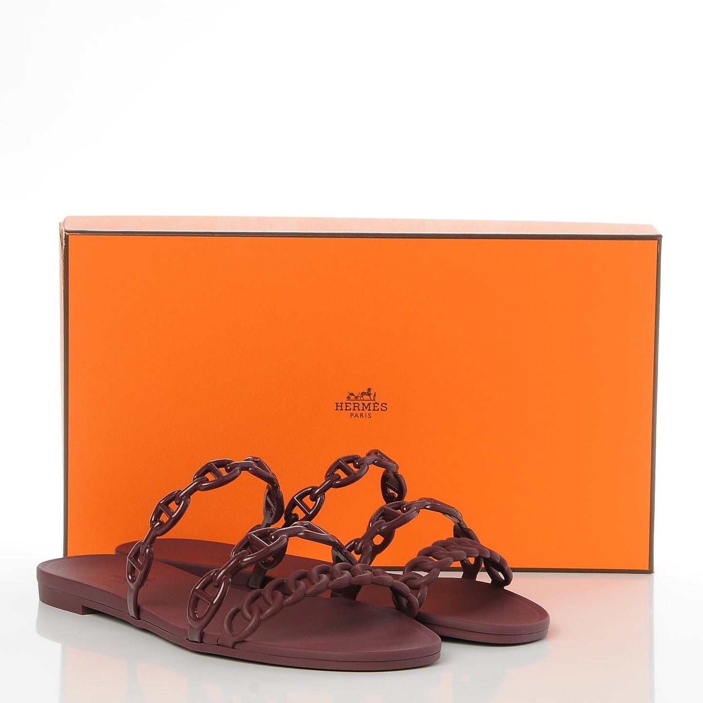 Rubber Chaine d'Ancre Rivage Sandals 37 Bordeaux