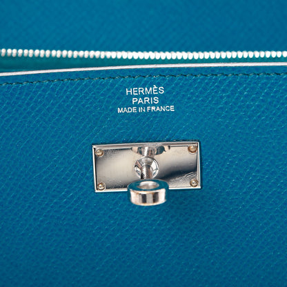 Hermes Epsom Kelly Longue Wallet Bleu Izmir 6 of 16
