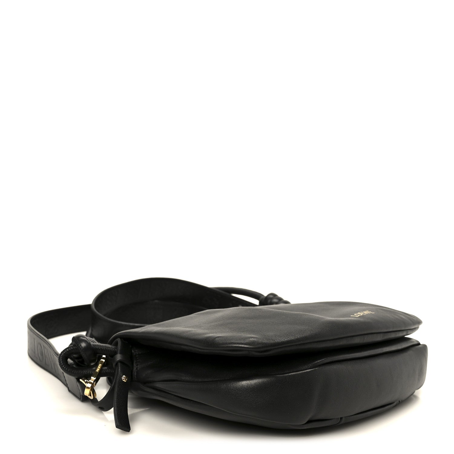 Loewe Shiny Nappa Calfskin Paseo Satchel Black 4 of 9