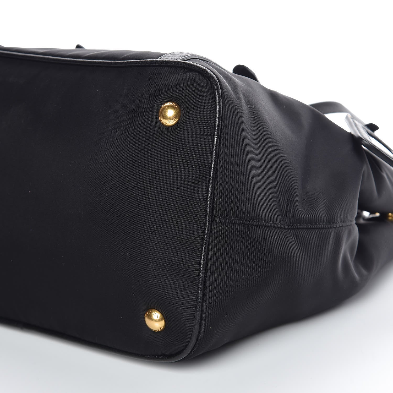 Prada Tessuto Nylon Vitello Daino Tote Black 9 of 10
