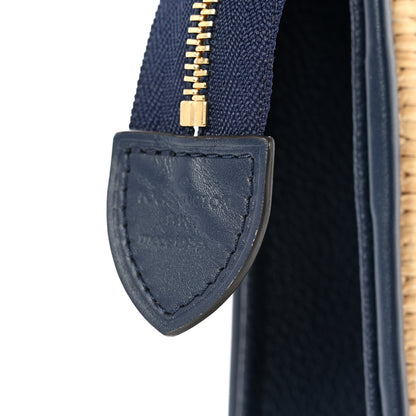 Louis Vuitton Raffia Calfskin Monogram Giant Toiletry Pouch 26 Blue 7 of 9