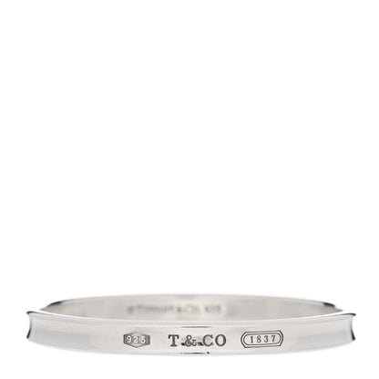 Tiffany Sterling Silver Narrow 1837 Bangle Bracelet 1 of 3