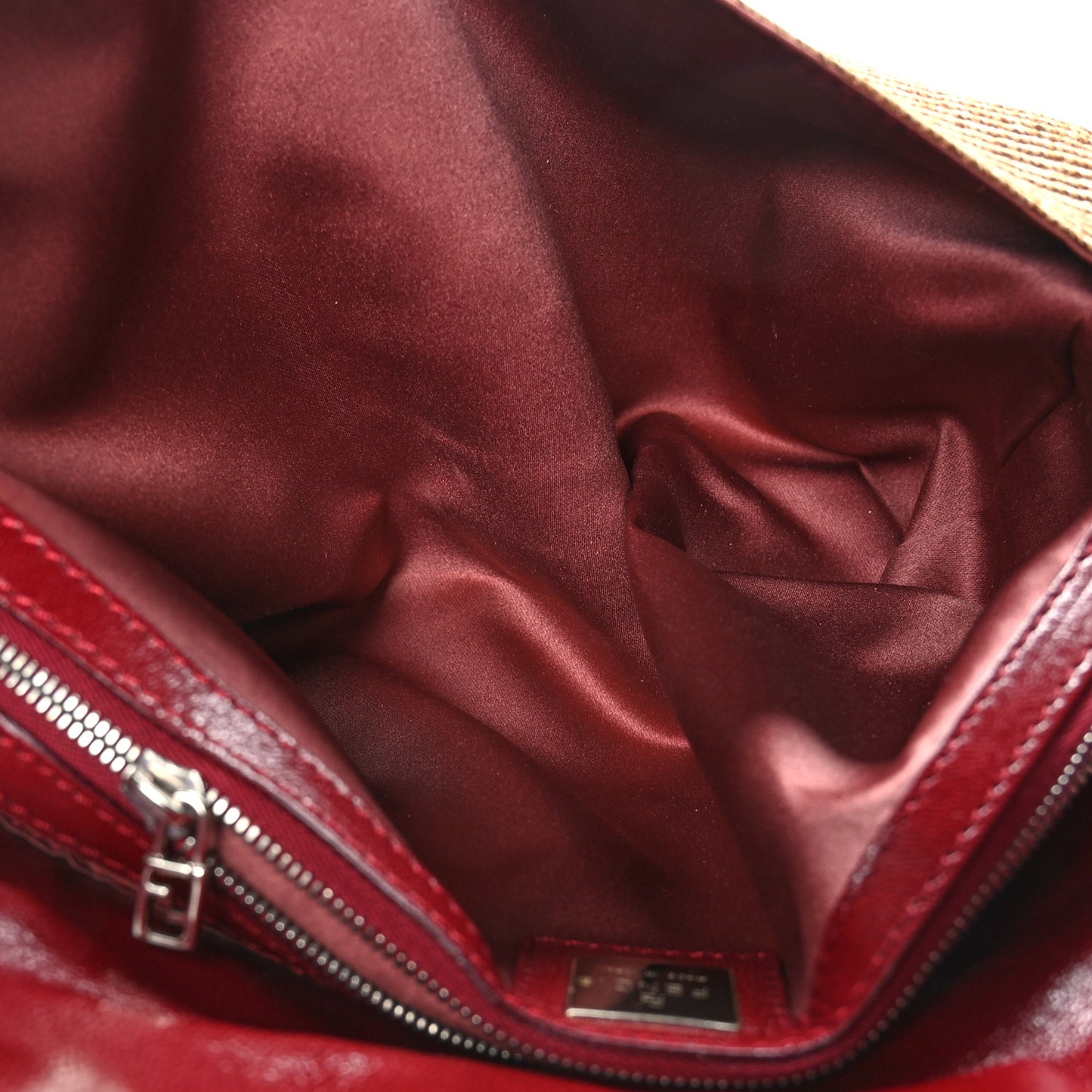 Raffia Baguette Red