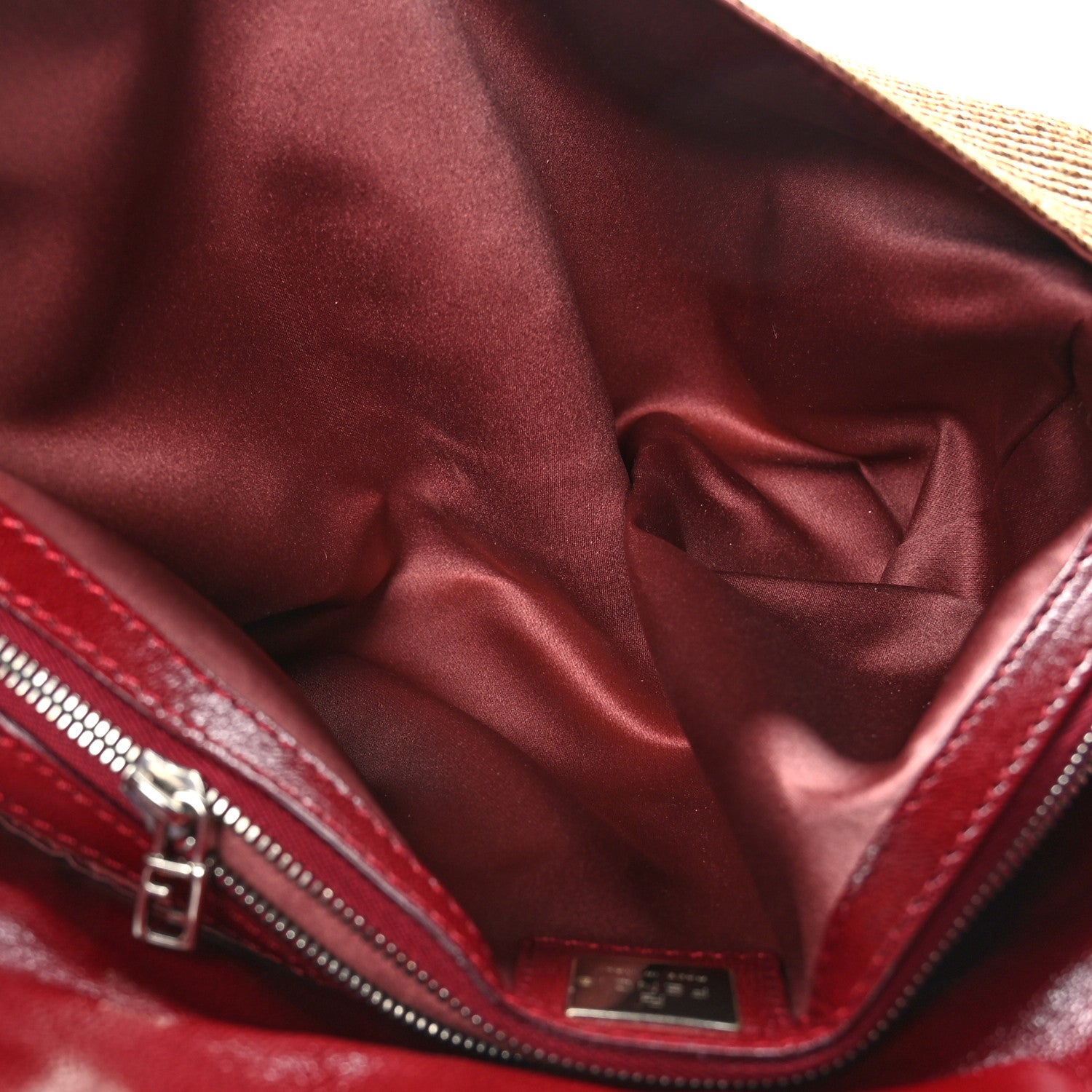Fendi Raffia Baguette Red 5 of 8