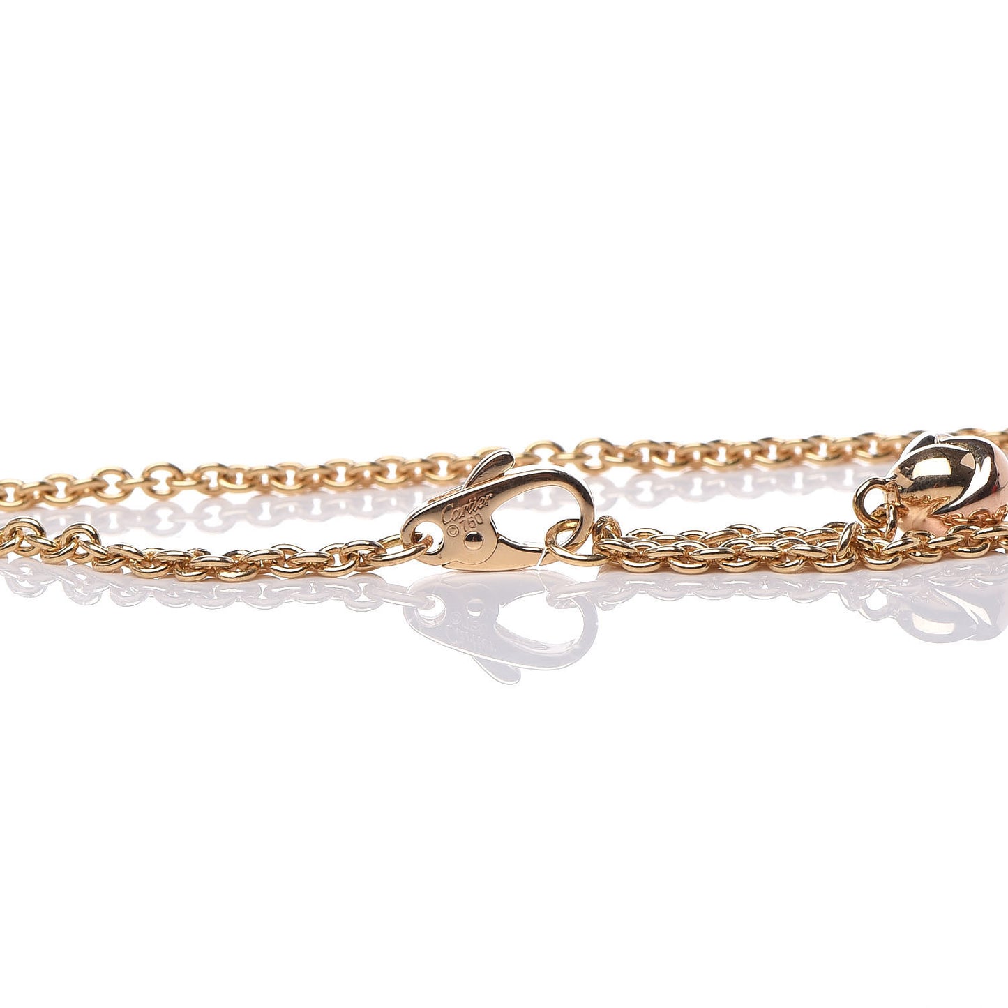 18K Yellow White Pink Gold Trinity Ball Bracelet