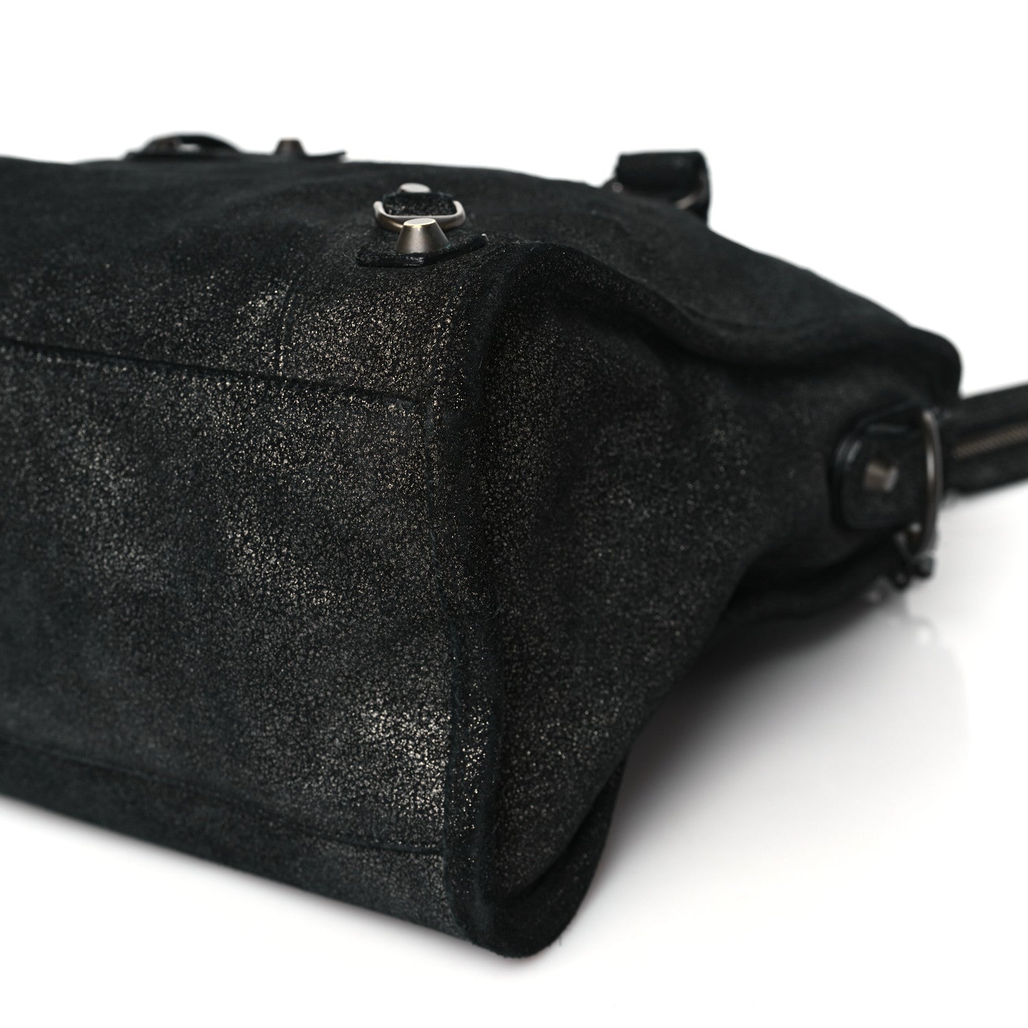 Balenciaga Metallic Craquele Calfskin Classic Hardware City Black 11 of 12