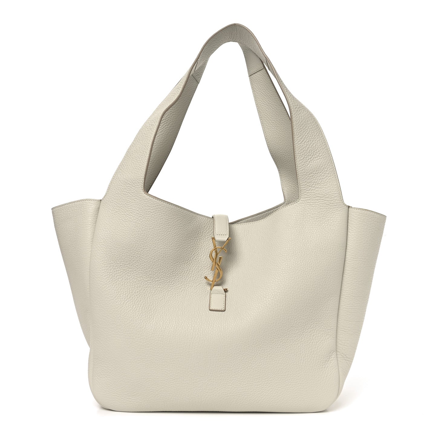 Grained Deerskin Bea Tote Blanc Vintage