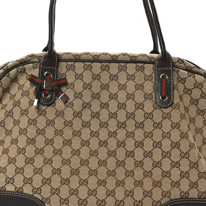 Gucci Monogram Large Princy Duffle Bag Dark Brown 8 of 10
