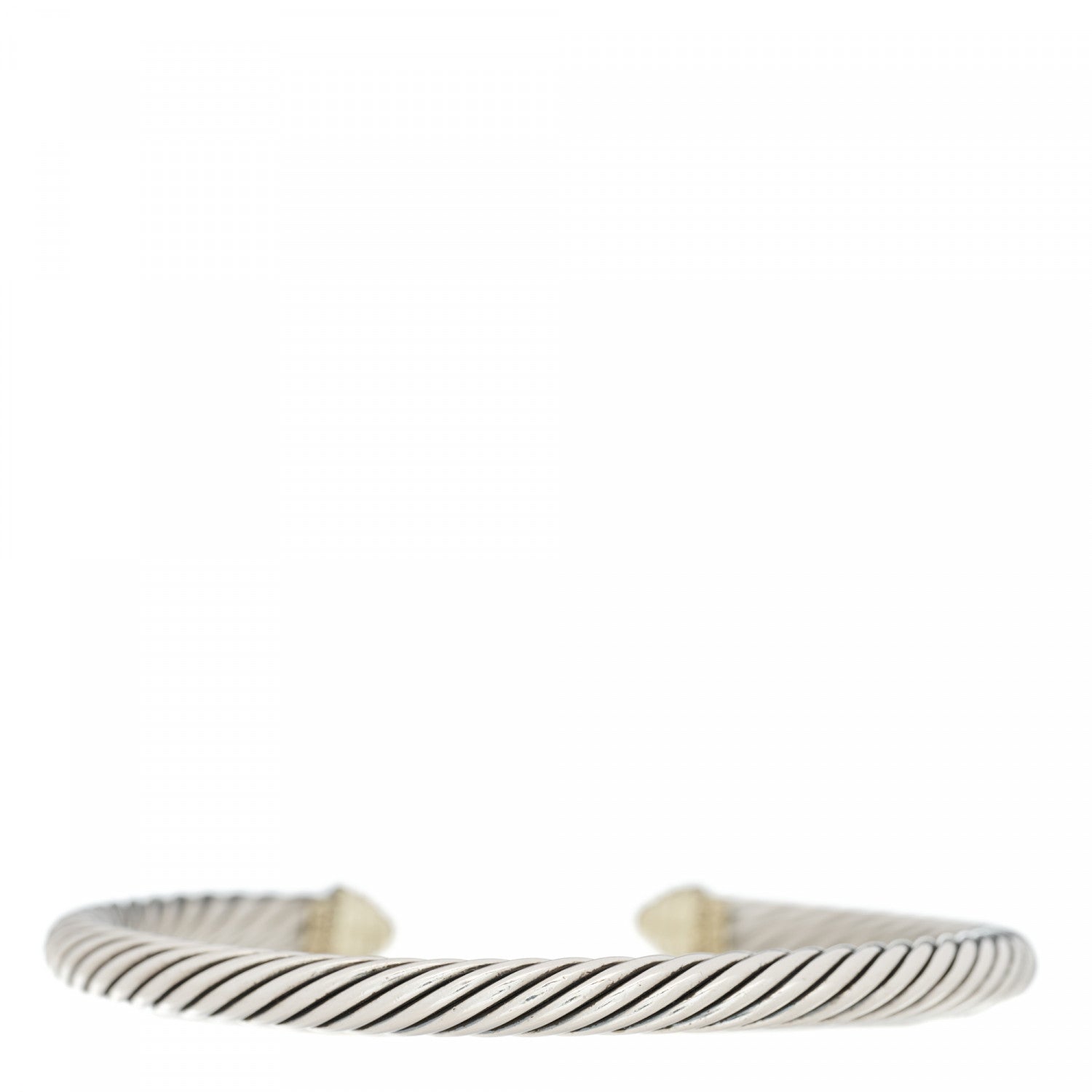 David Yurman Sterling Silver 14K Yellow Gold 5mm Cable Classics Bracelet 2 of 5