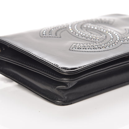 Chanel Patent Strass Wallet On Chain WOC Black 5 of 12