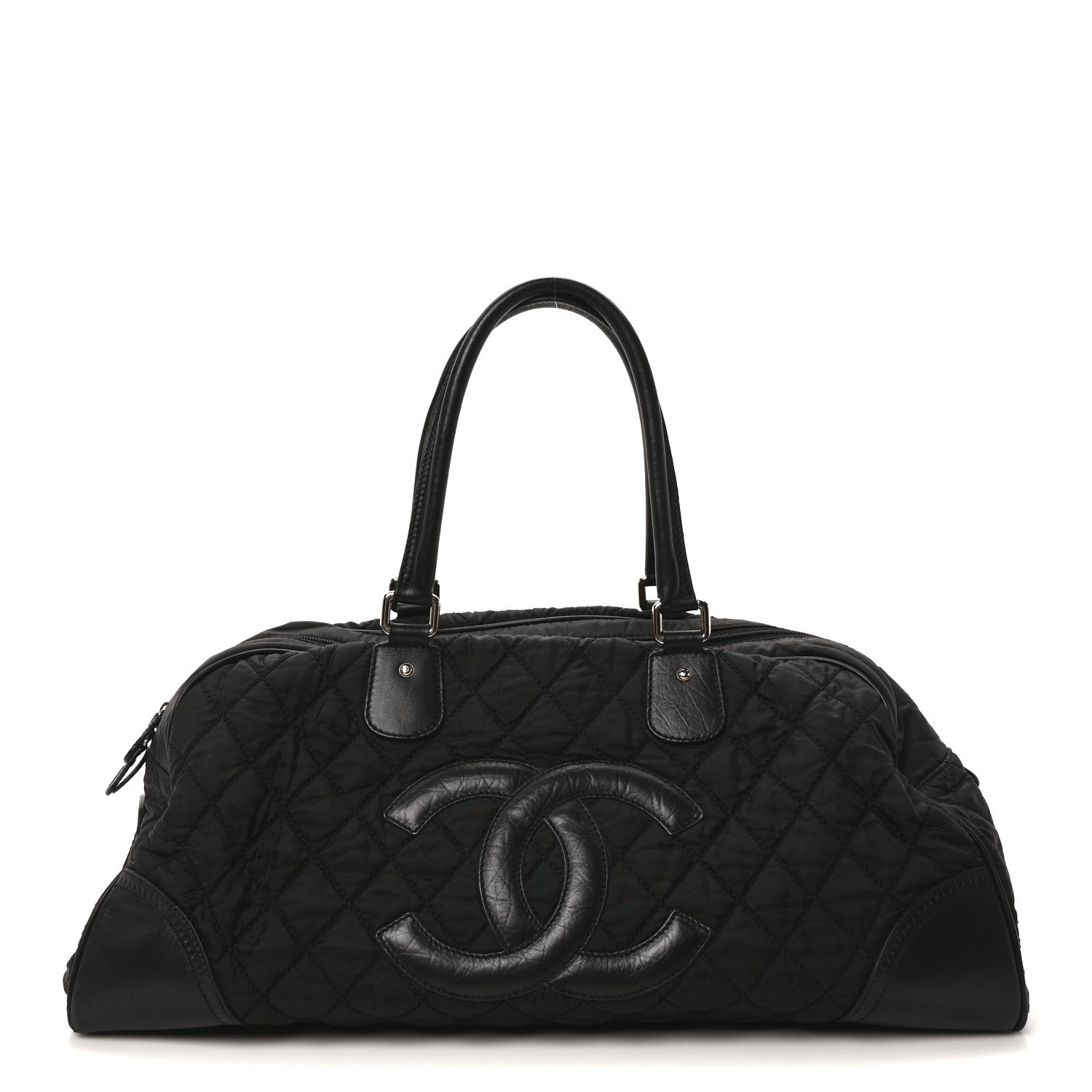 Chanel Calfskin Nylon Paris New York Duffel Bag Black 1 of 10