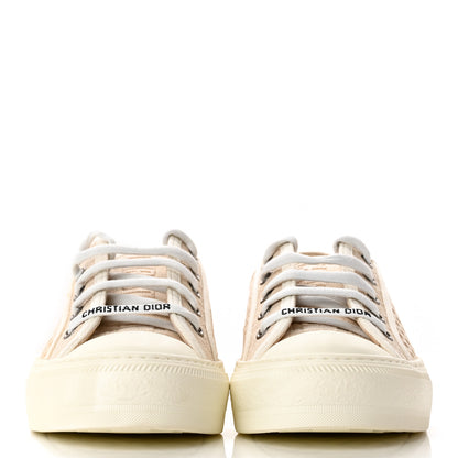 Christian Dior Resille Embroidered Walk 'N' Dior Low Top Sneakers 36 Cream 2 of 12