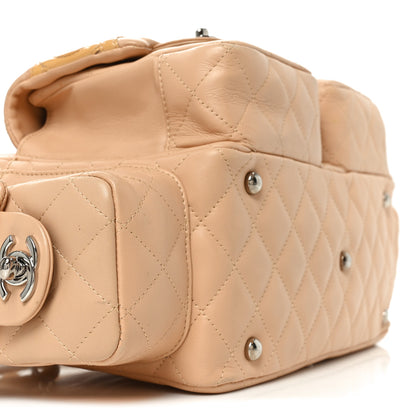 Chanel Calfskin Quilted Small Cambon Multipocket Reporter Beige 9 of 10