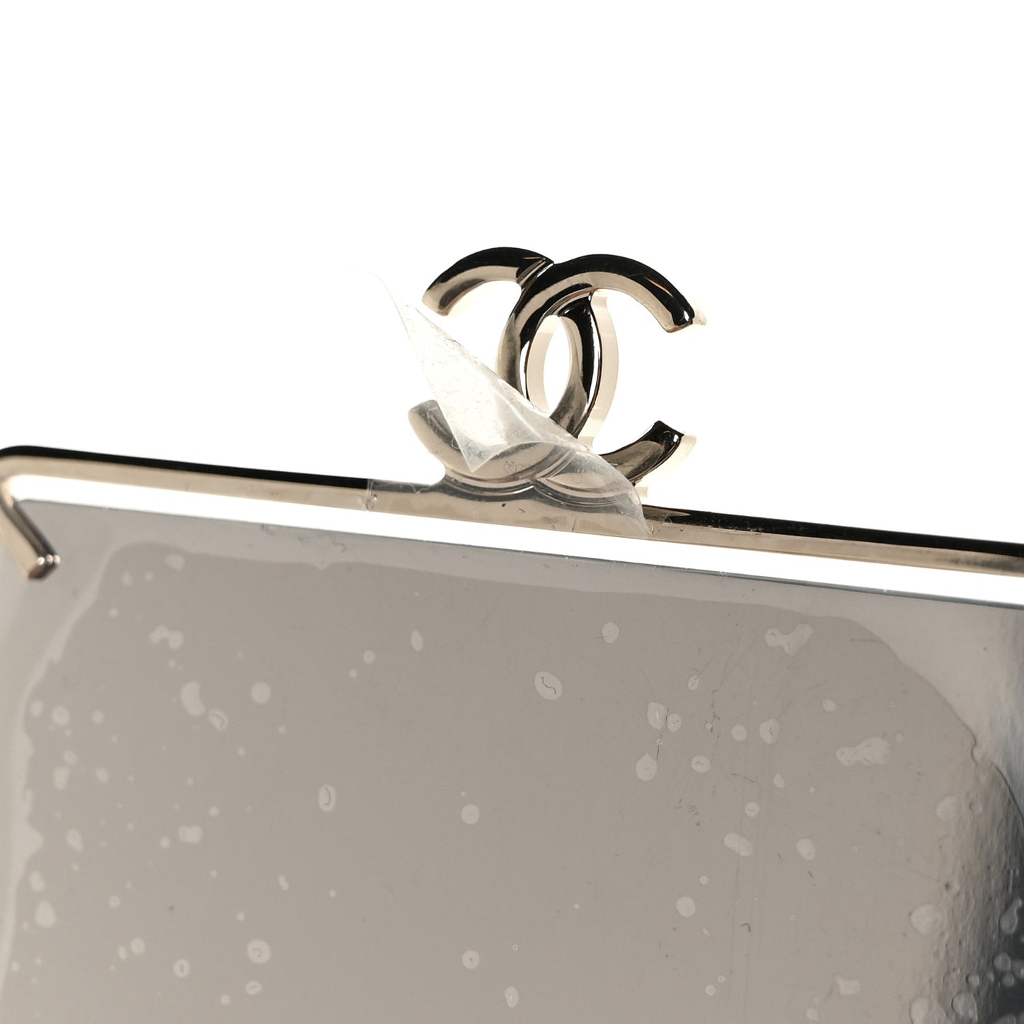 Caviar Quilted Small Top Handle Vanity Case With Chain Black