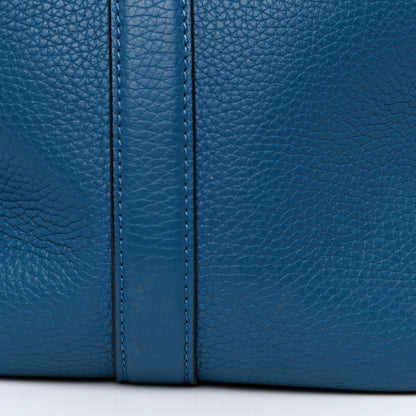 Louis Vuitton Taurillon Keepall Bandouliere 45 Bleu Canard 14 of 14
