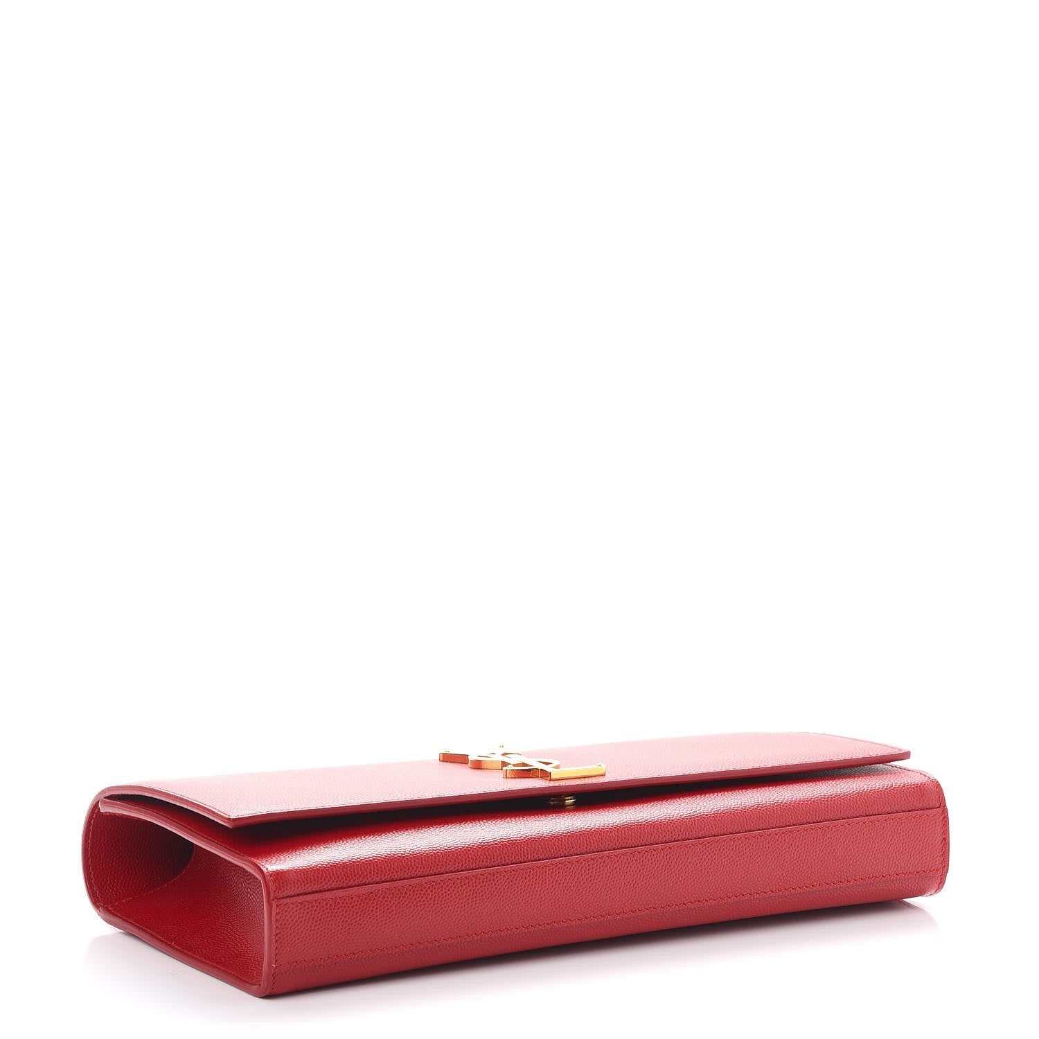 Saint Laurent Grain De Poudre Classic Monogram Cassandre Clutch New Red 4 of 7